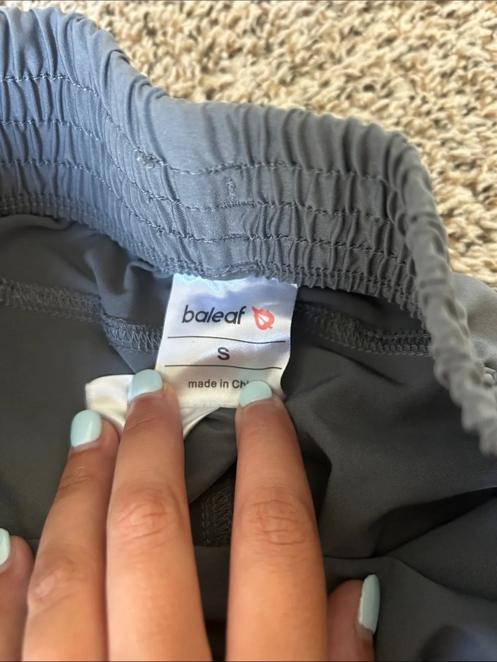 Baleaf Slate Gray Athletic Shorts with Drawstring